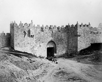 Damascus Gate, Jerusalem, 1857 by Felice Beato